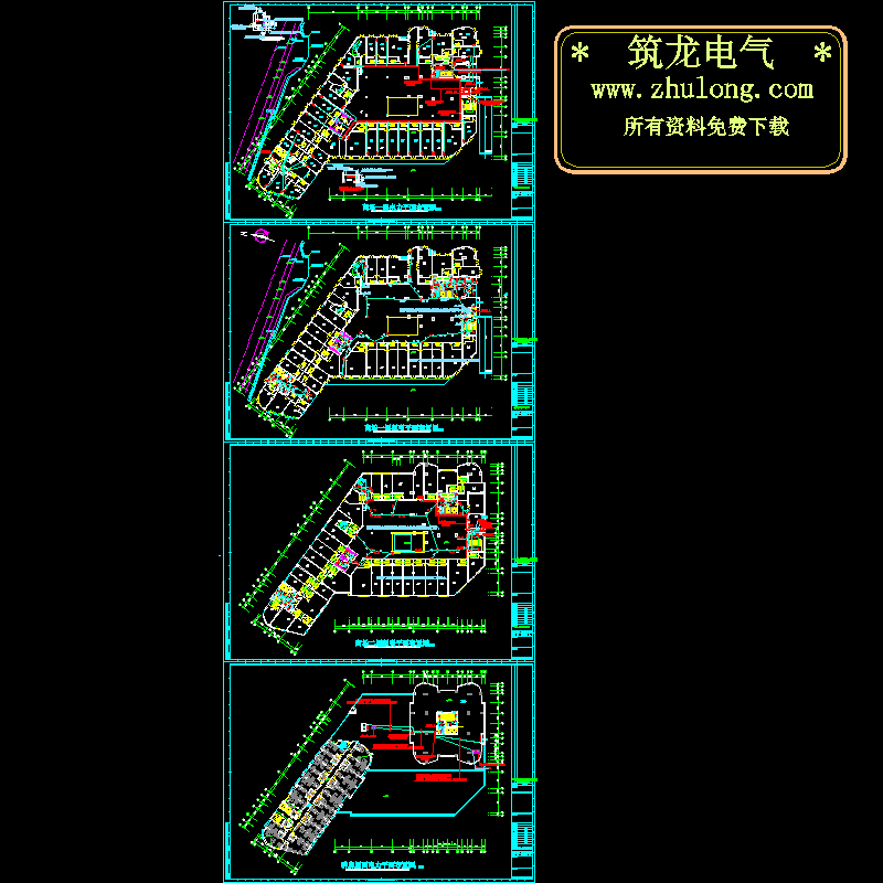 2层城市花鸟市场强电CAD施工图纸 - 1