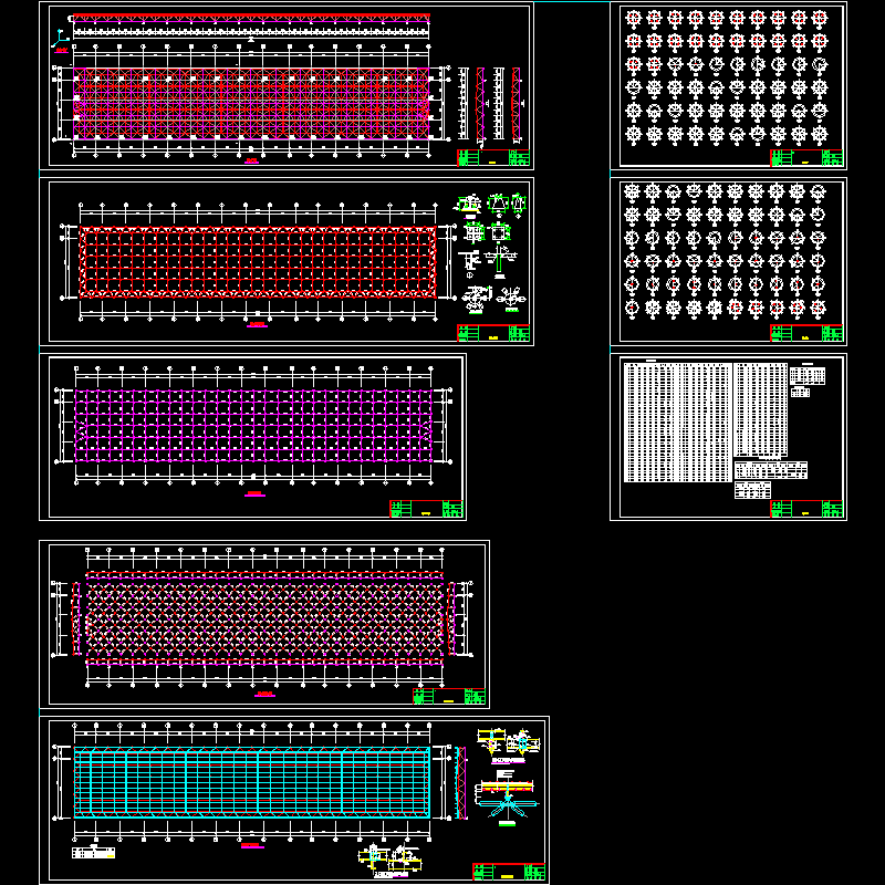 钢结构网架屋面结构CAD施工图纸 - 1
