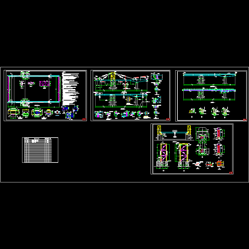 码头钢结构吊车梁结构CAD施工大样图 - 1