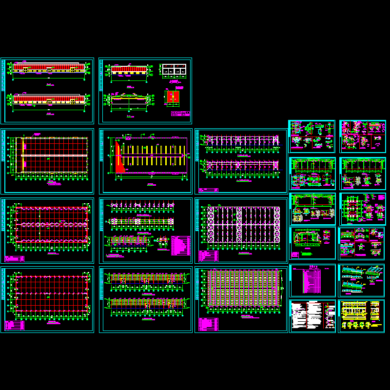 45米双跨钢结构厂房结构施工方案大样图（CAD） - 1