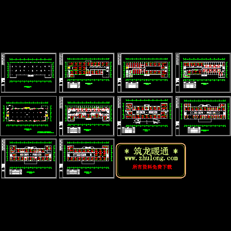 办公楼分体风管机图纸.dwg - 1