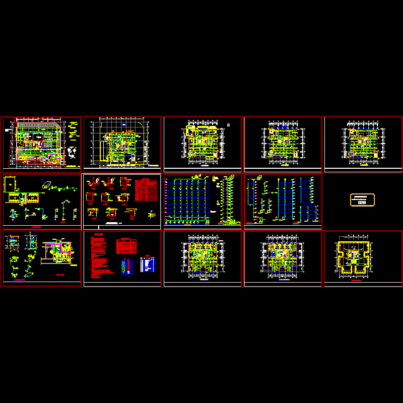 12层办公综合楼全套水CAD图纸(dwg) - 1