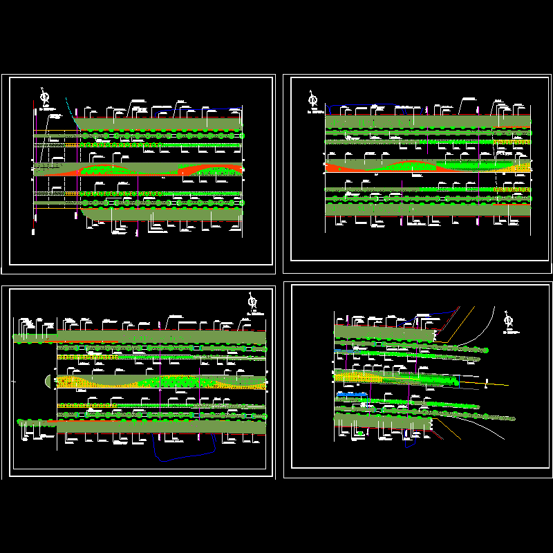 城市道路绿化CAD施工图纸.dwg - 1