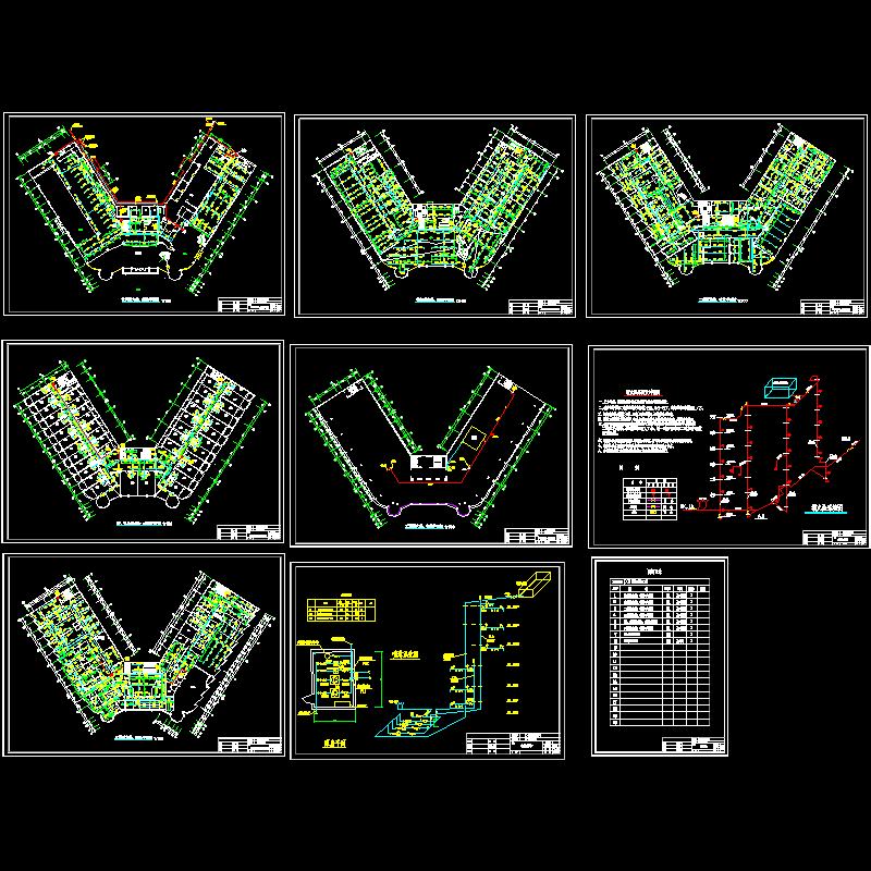 5层酒店消防工程设计CAD施工图纸.dwg - 1