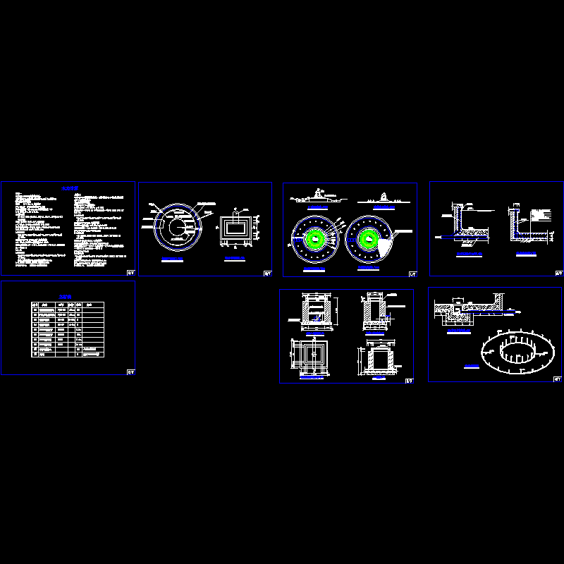 喷泉全套建筑设计CAD施工图纸 - 1