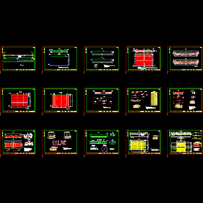 10m现浇板通用设计CAD图纸（15张） - 1