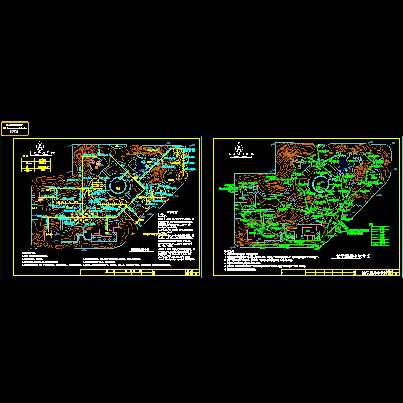 游乐场所给排水景观设计cad施工图纸和构造大样图 - 1
