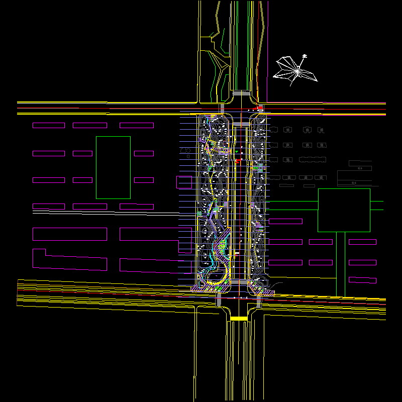 道路植物种植CAD施工图纸(苗木表).dwg - 1