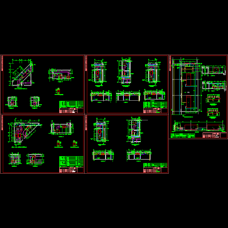 办公楼风冷热泵系统及机房详细大样CAD图纸 - 1