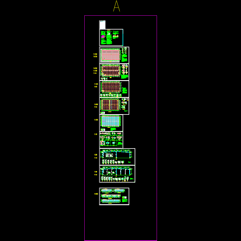 单层钢结构车间结构设计CAD图纸.dwg - 1