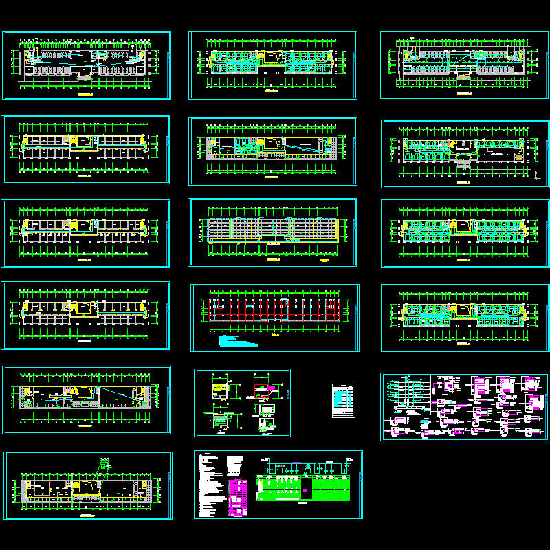 5层办公楼电气CAD施工图纸.dwg - 1