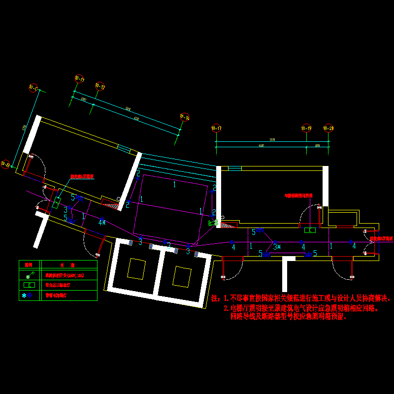 多层住宅楼电气设计CAD施工图纸(dwg) - 1