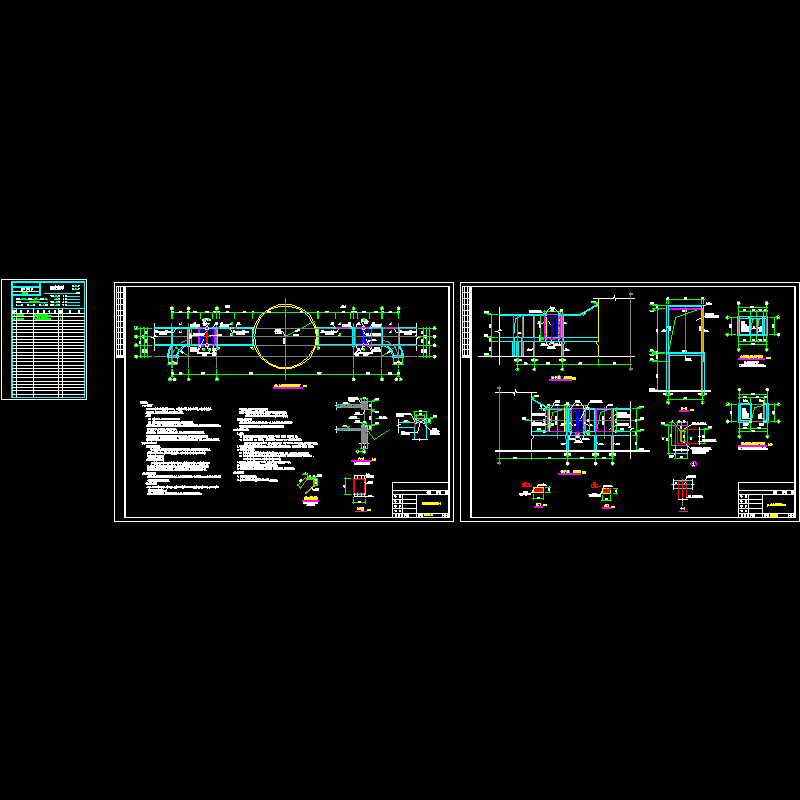 烟道改造结构设计CAD图纸(dwg) - 1