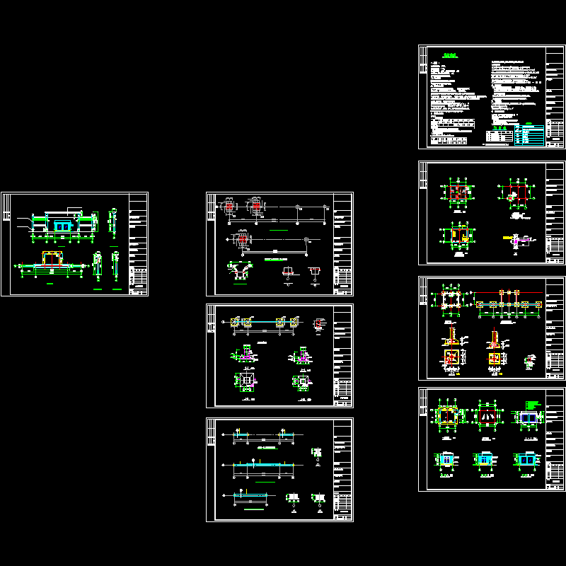 小区门卫房结构设计CAD施工图纸.dwg - 1