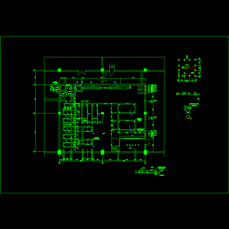 04机房设备基础及冷却塔基础平面图.dwg