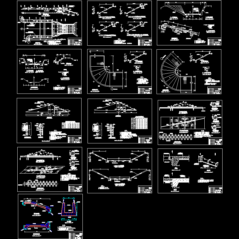 溢洪道施工全套图纸（平面图剖面图）.dwg - 1