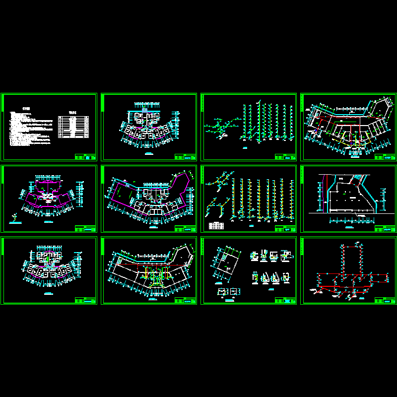 居委会商住楼给排水设计CAD施工图纸.dwg - 1