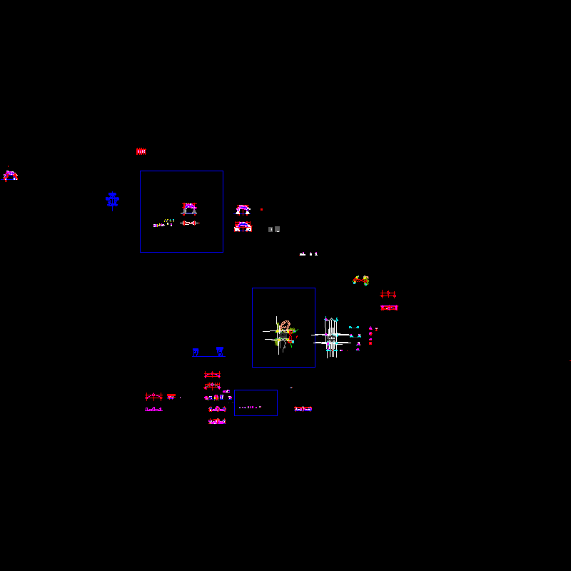 游乐园入口组合节点CAD详图纸 - 1