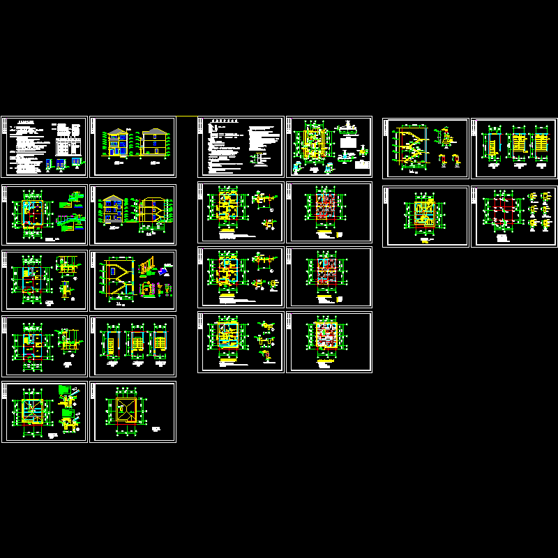 3层别墅全套建筑结构CAD详图纸.dwg - 1