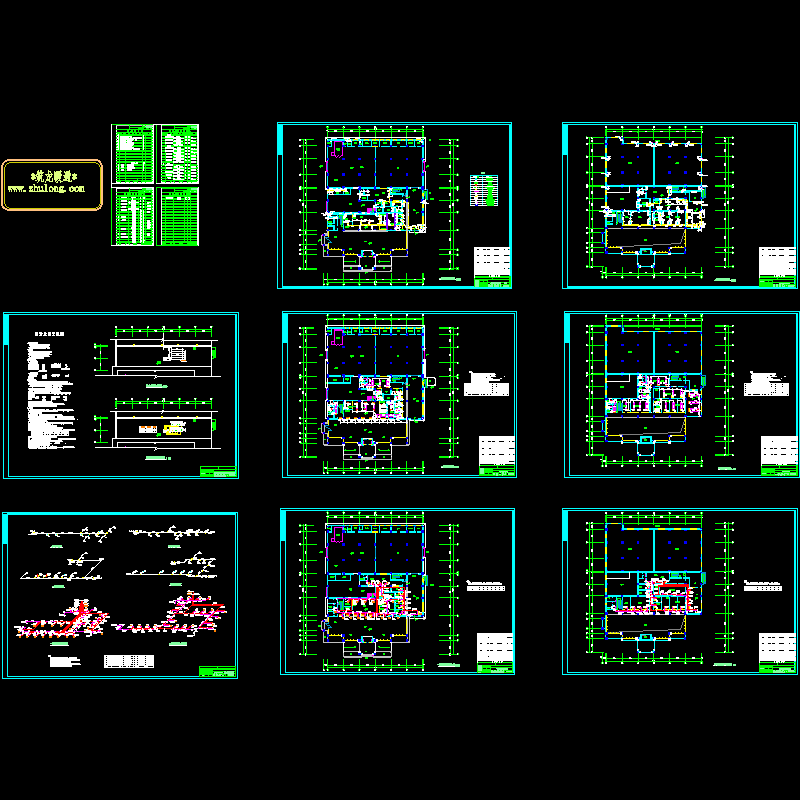 汽车4s店暖通CAD施工图纸.dwg - 1