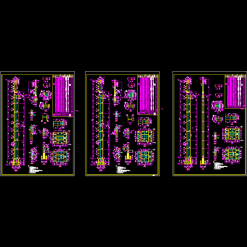 厂房钢柱构造CAD详图纸，共3张图纸.dwg - 1