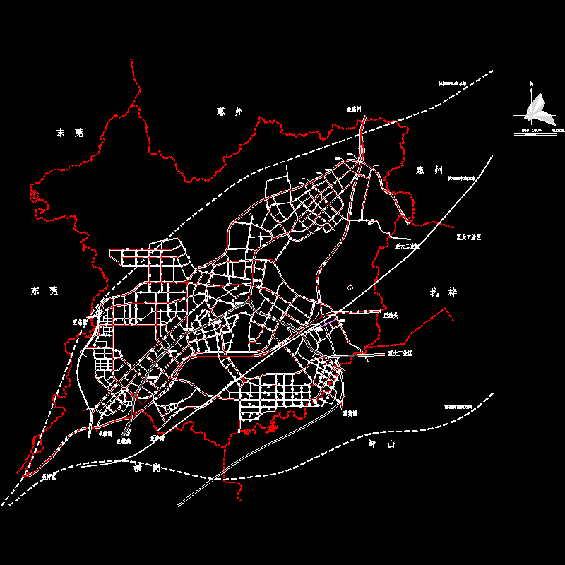 dl-01 道路区域位置图.dwg