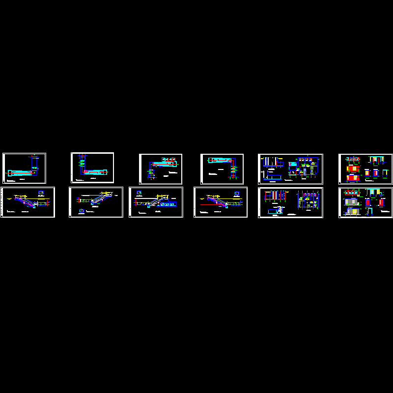 铁站风道设计CAD施工图纸，共12张 - 1