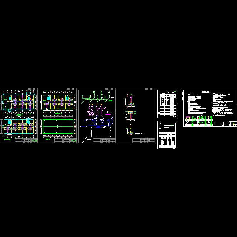 招待所给排水系统及消防系统设计施工图纸_智能化热交换机组_cad - 1