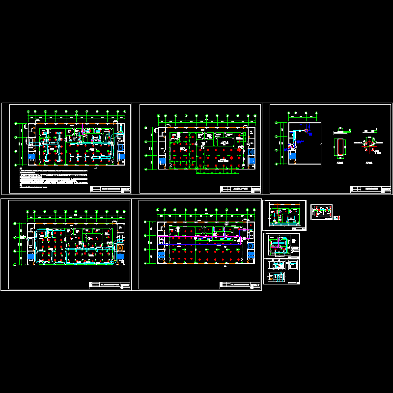 725平米净化空调系统风水平面图纸.dwg - 1