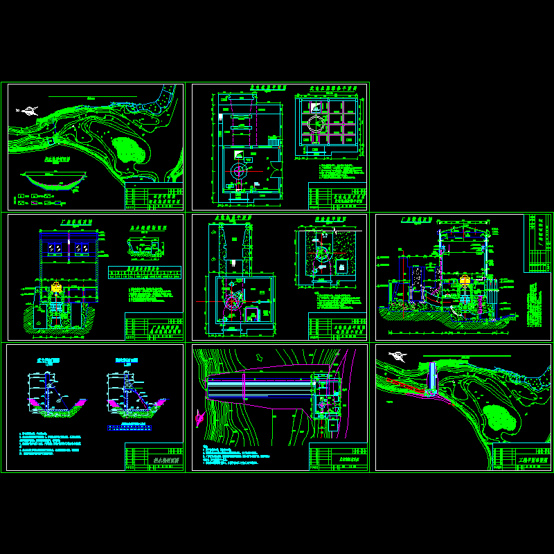 一套小型水电站CAD设计CAD图纸 - 1