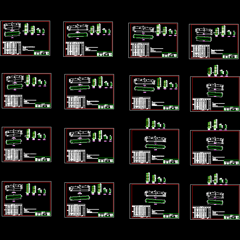 轻钢厂房钢架CAD详图纸，共16张.dwg - 1