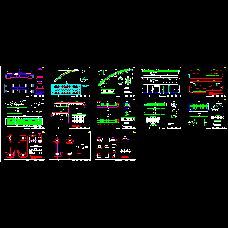 1-42m中承式拱桥全套CAD施工图纸.dwg - 1