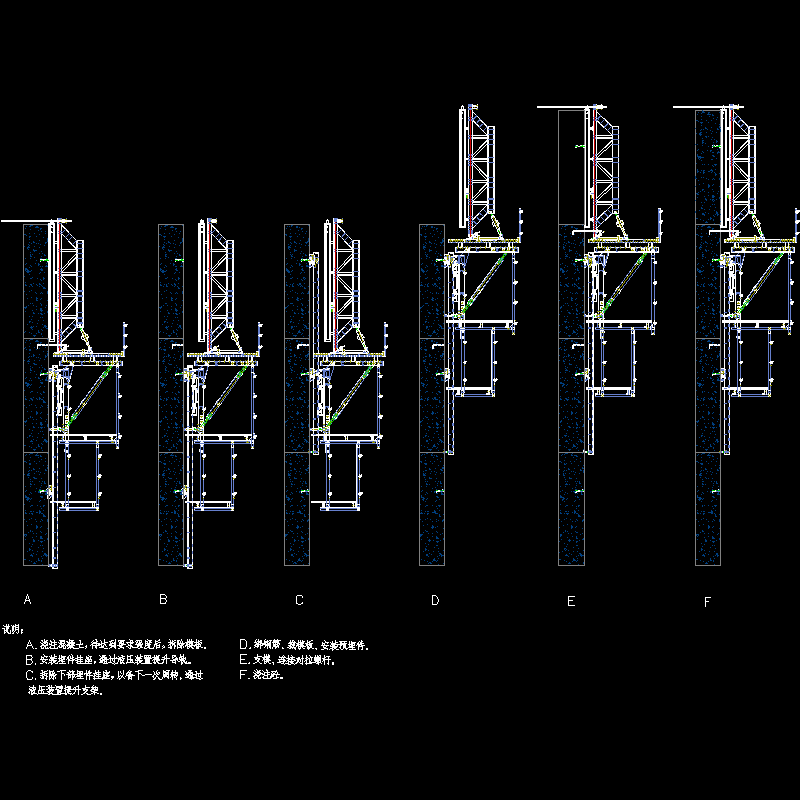 11模板爬升循环图.dwg