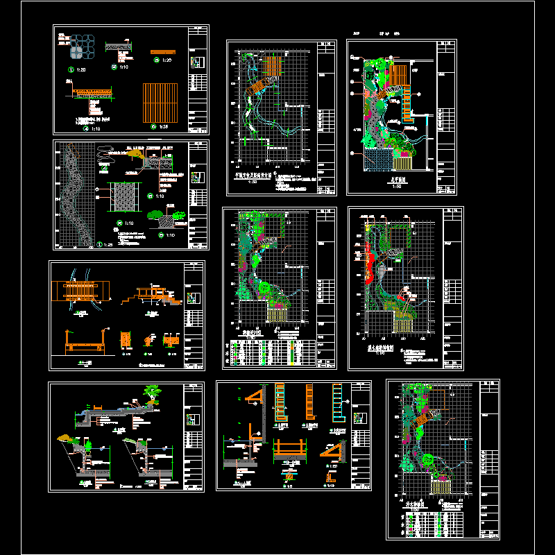 别墅园林绿化施工全套图纸.dwg - 1