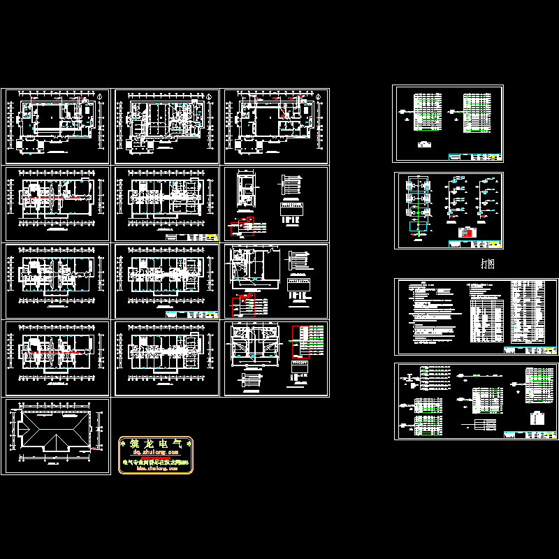 4层招待所电气设计CAD施工图纸 - 1