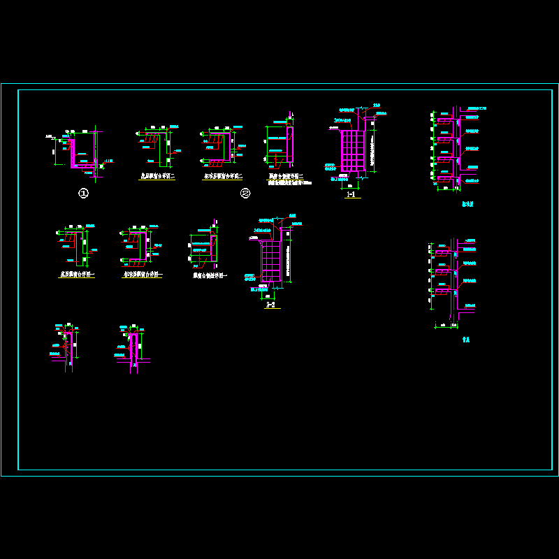 飘窗、空调板大样结构设计CAD图纸.dwg - 1