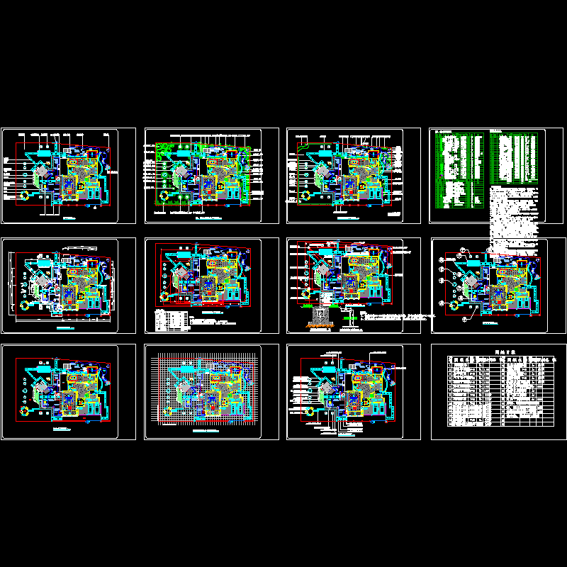 别墅景观施工图全套.dwg