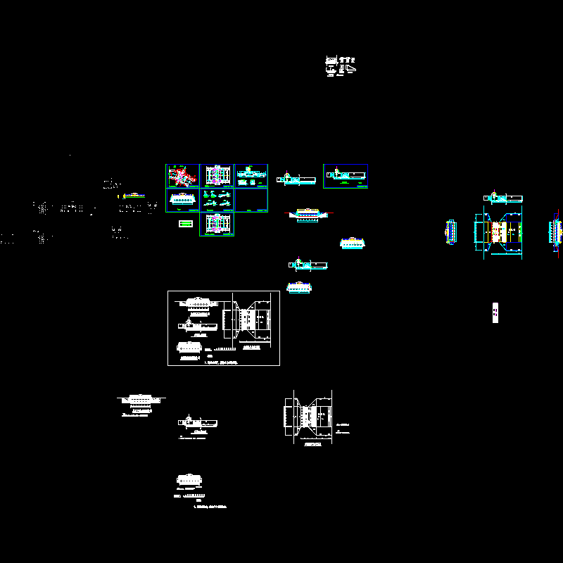 一套闸工程设计CAD图纸 - 1