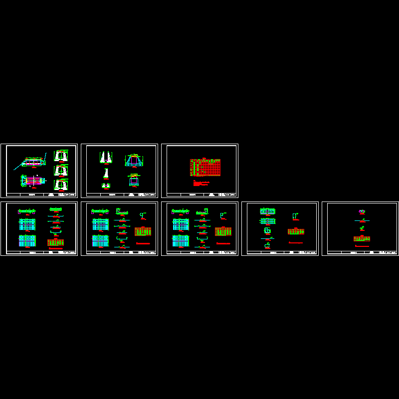 带竖井涵洞施工详图（8页CAD大样图） - 1