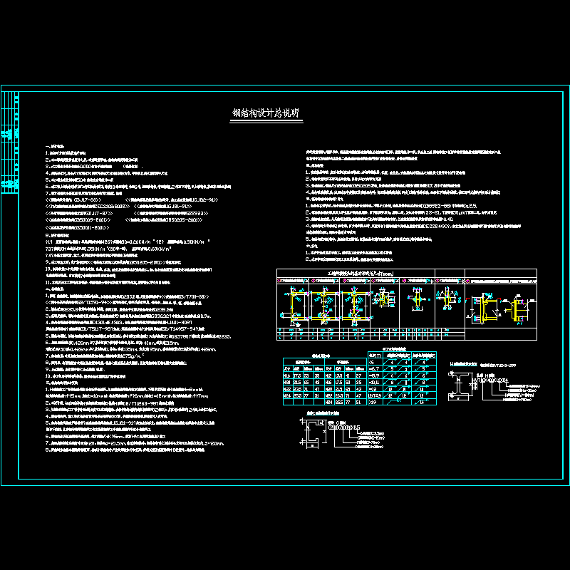 门式钢架厂房结构设计说明.dwg - 1