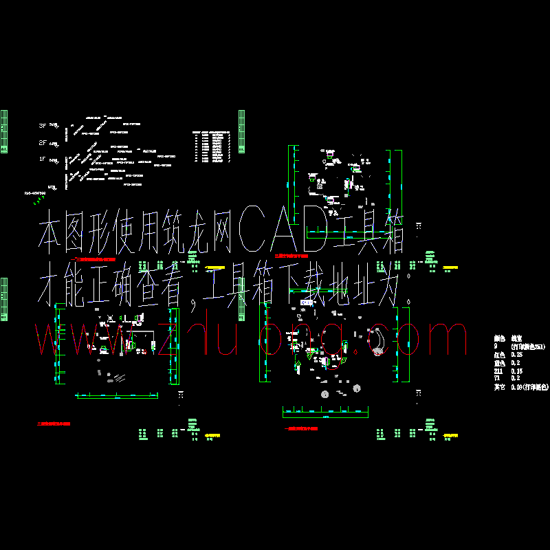 别墅中央空调设计CAD图纸 - 1