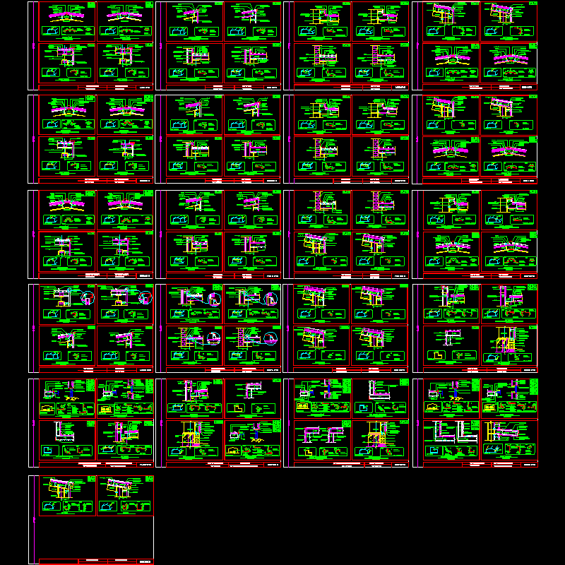 钢结构厂房围护系统双层板收边节点CAD详图纸，共17张.dwg - 1