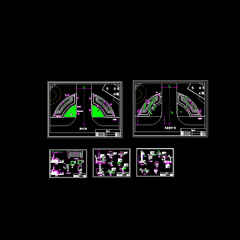广场施工CAD图纸，共16张图纸 - 1