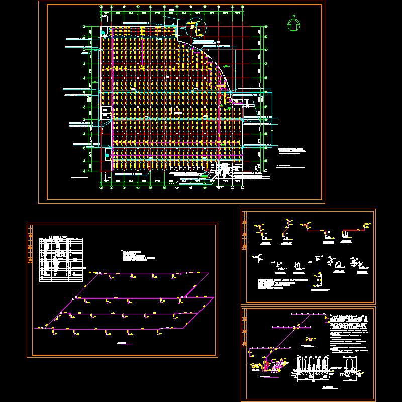 一套下车库消防设计CAD大样图 - 1