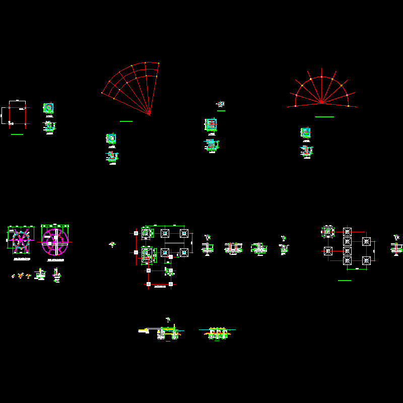 国内景亭结构设计CAD图纸.dwg - 1