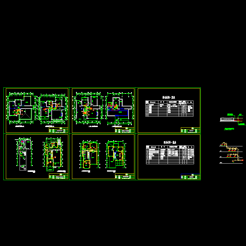 DF户型别墅空调CAD施工图纸.dwg - 1