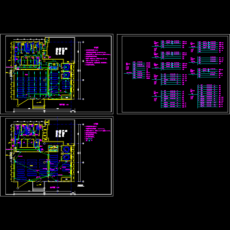 职工食堂电气施工CAD图纸标注齐全 - 1