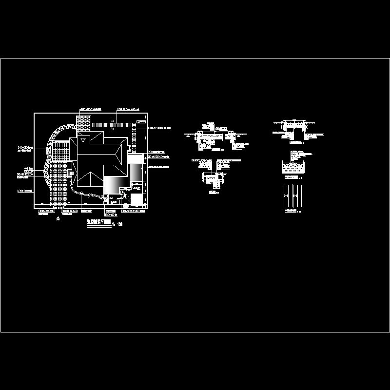 别墅地面铺装设计CAD大样图 - 1