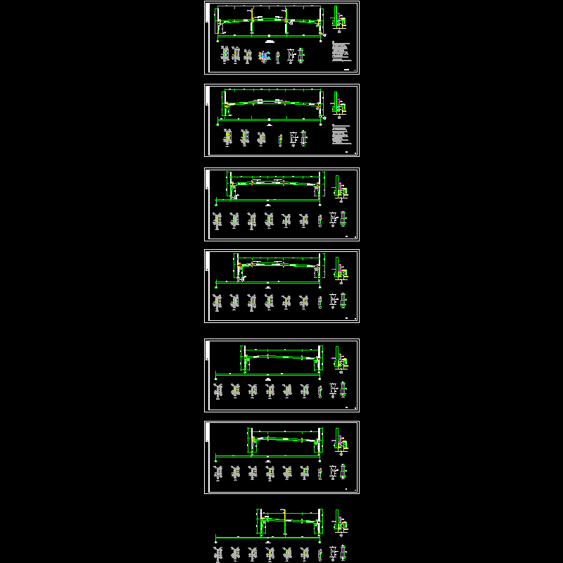 厂房刚架构造CAD详图纸，共7张图纸.dwg - 1