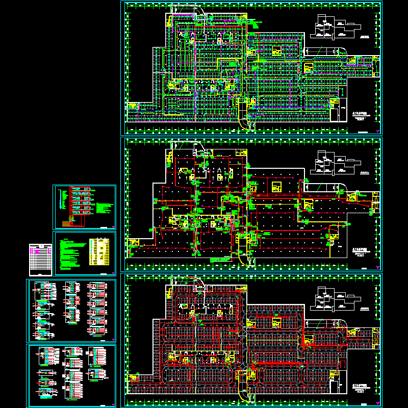 大型地下车库强弱电全套设计CAD图纸 - 1